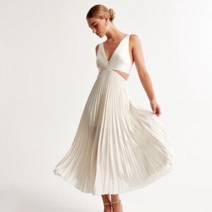 Abercrombie & Fitch Cream Midi Dress